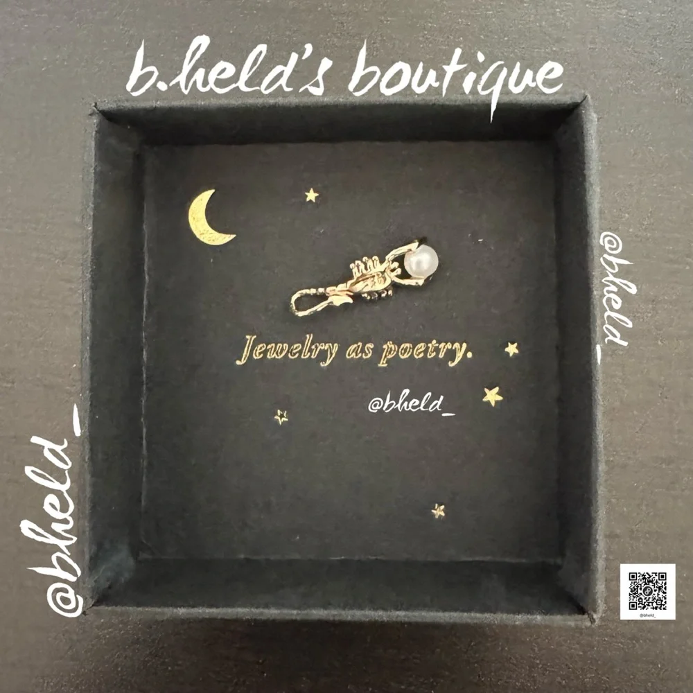 Catbird Jewelry Little Scorpion Charm Solid 14K Gold Pearl Limited Edition NWT - Picture 12 of 17